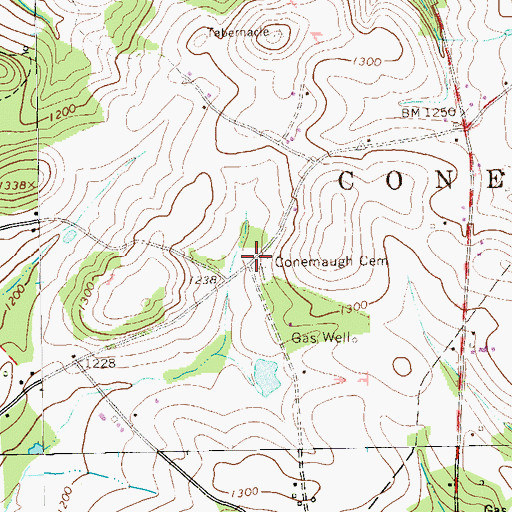 Topographic Map of Conemaugh Church (historical), PA
