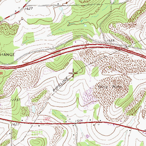 Topographic Map of Mill Creek School (historical), PA