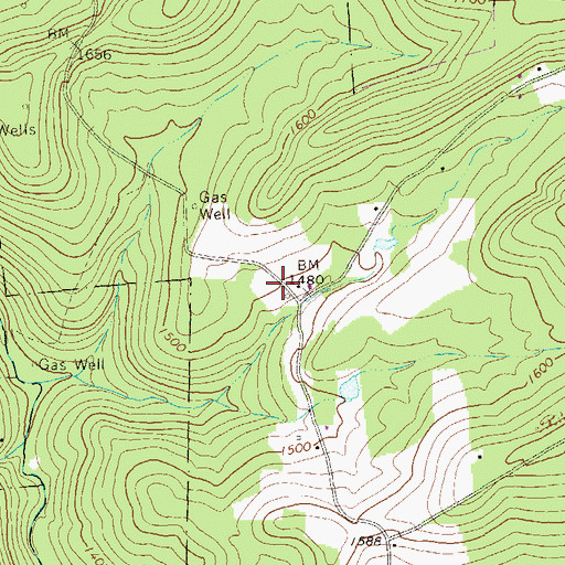Topographic Map of Hazel Dell School, PA