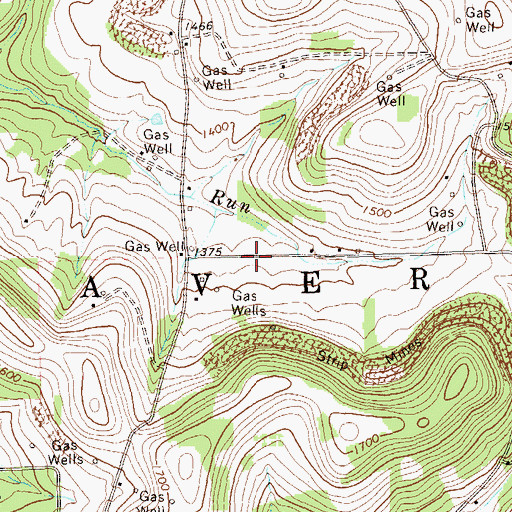 Topographic Map of Thomas School (historical), PA
