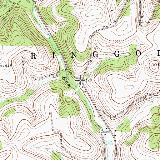 Topographic Map of Weaver School, PA