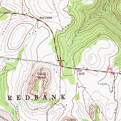 Topographic Map of Coleman School, PA