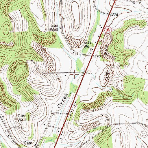 Topographic Map of Himes School (historical), PA