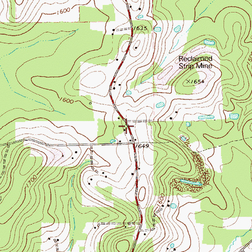 Topographic Map of Pleasant Hill School, PA