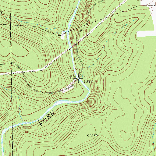Topographic Map of Moore Bridge, PA