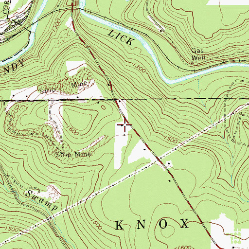 Topographic Map of Matthews School, PA