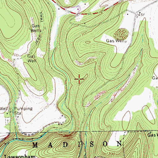 Topographic Map of Keystone Mine (historical), PA