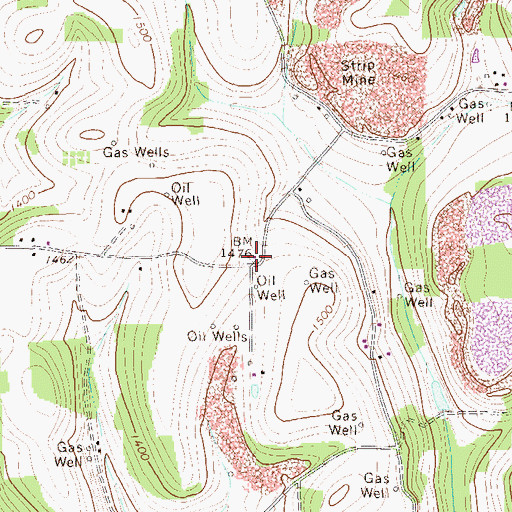 Topographic Map of Reigle School, PA