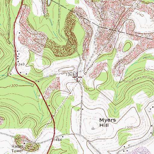 Topographic Map of Jocelyn Mine (historical), PA