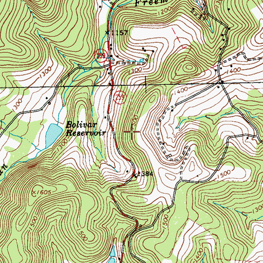 Topographic Map of Factory School, PA