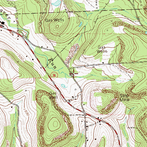 Topographic Map of Millen School, PA