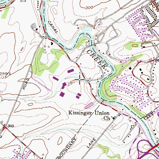 Topographic Map of Pennsylvania State University Berks Campus, PA