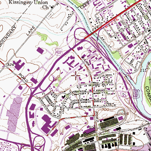 Topographic Map of Berkshire Heights, PA