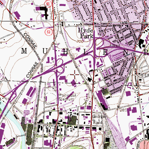Topographic Map of Kings Plaza, PA