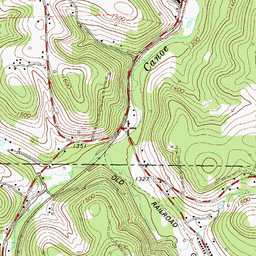 Topographic Map of Rossiter Station, PA