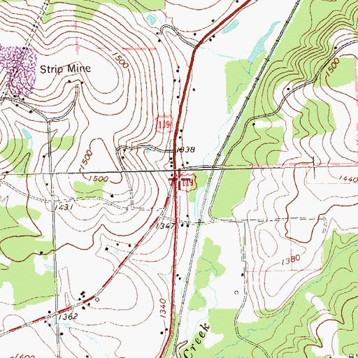 Topographic Map of Lower Bucheit School, PA