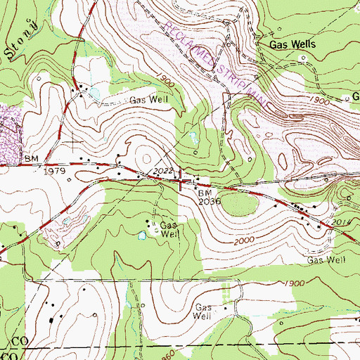 Topographic Map of Davis School, PA