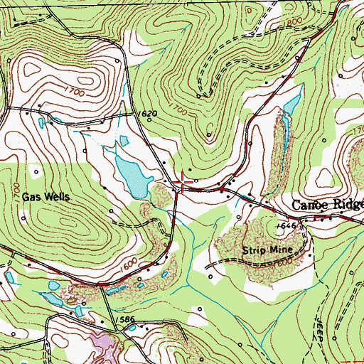 Topographic Map of Henry School, PA