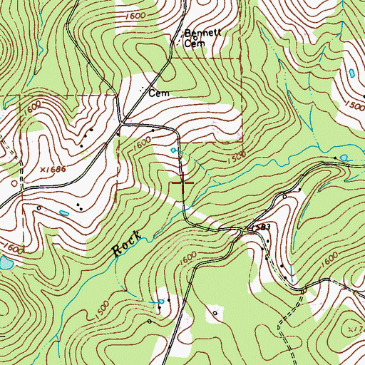 Topographic Map of Rock Run School (historical), PA