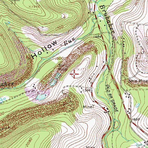 Topographic Map of Aldburn, PA