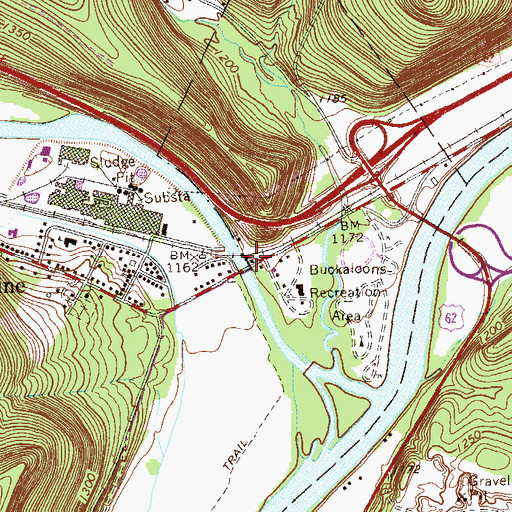 Topographic Map of Irvineton Station, PA