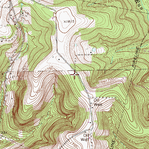 Topographic Map of Hull Hill School, PA