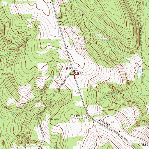 Topographic Map of Henning Hill School (historical), PA