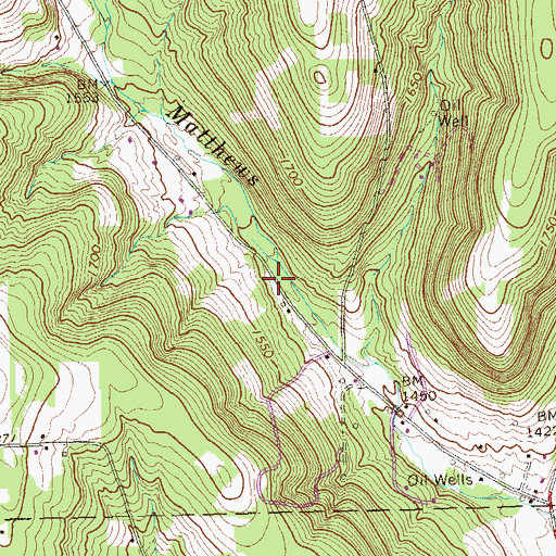 Topographic Map of Hazeltine School (historical), PA