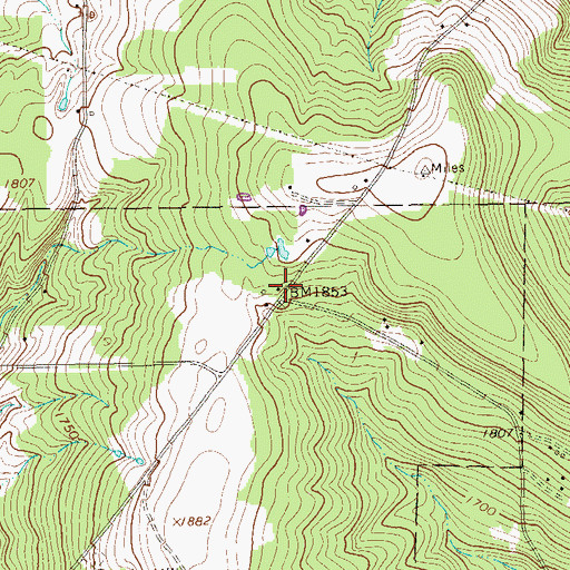 Topographic Map of Brooks Hill Church, PA