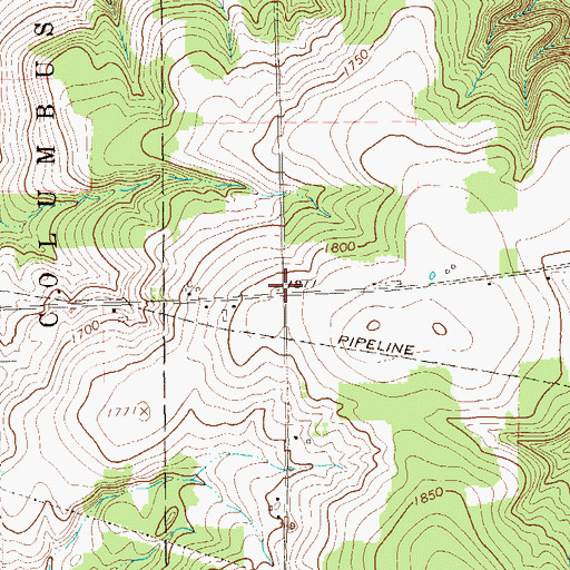 Topographic Map of Sears Hill School, PA