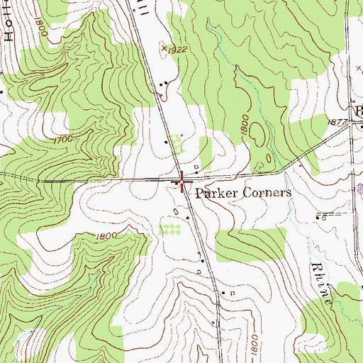 Topographic Map of Parker School, PA