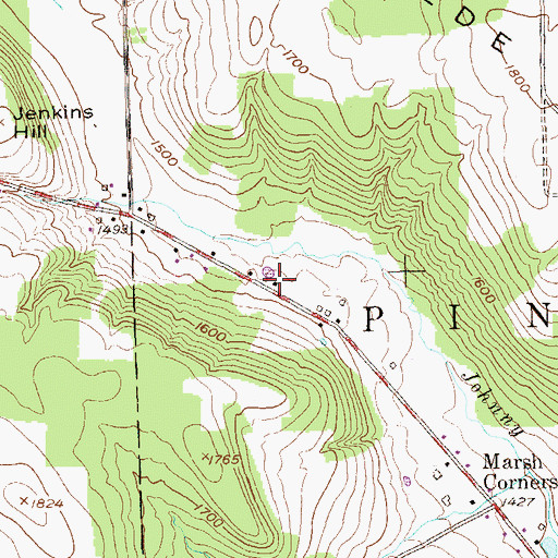 Topographic Map of Trinity Church, PA