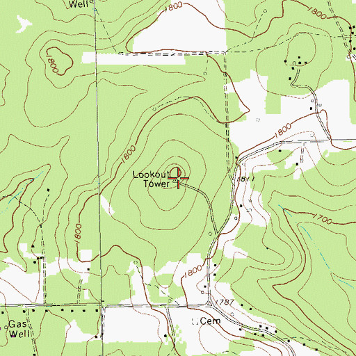 Topographic Map of Zimmerman Fire Tower, PA