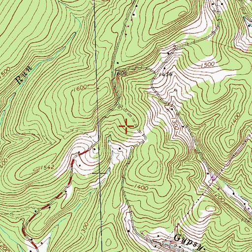 Topographic Map of Mountain Orchards School, PA