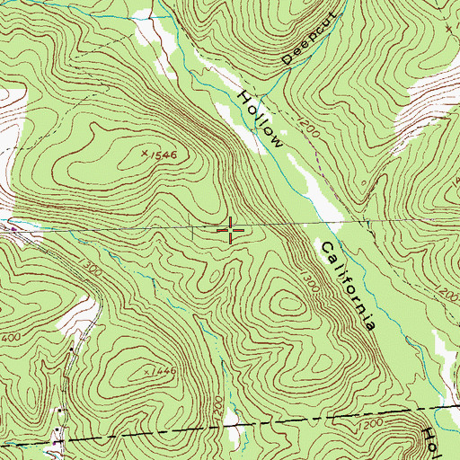 Topographic Map of Hickory Bottom School, PA