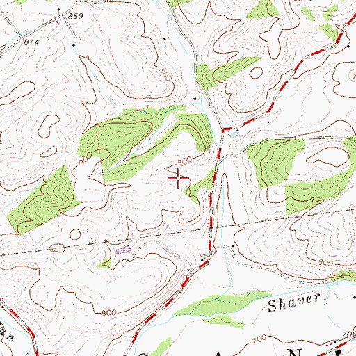 Topographic Map of Wilson School (historical), PA