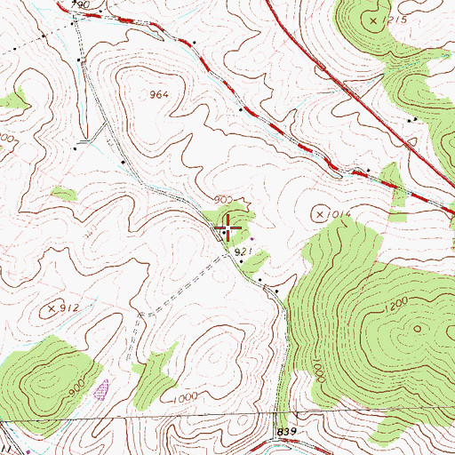 Topographic Map of Valley School, PA