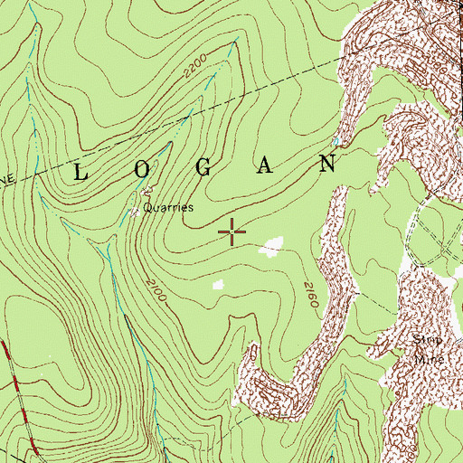 Topographic Map of South Burgoon Gap, PA