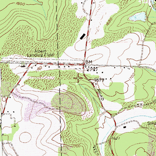 Topographic Map of Hope School (historical), PA