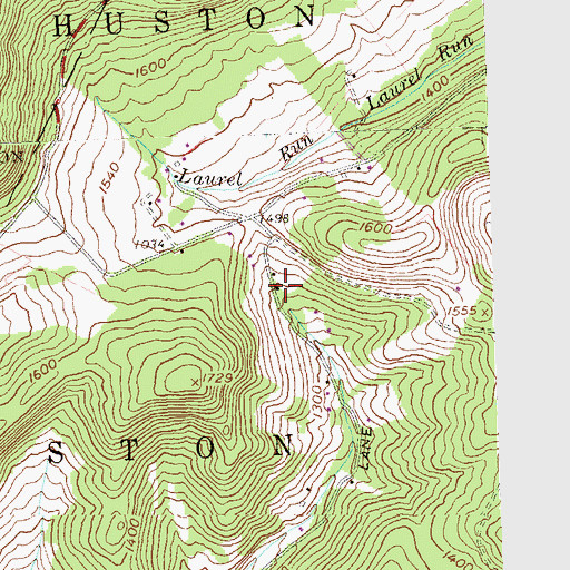Topographic Map of Black Oak School, PA