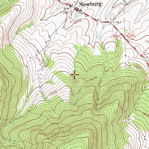 Topographic Map of Salter, PA