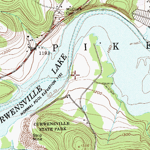Topographic Map of Oakland School (historical), PA