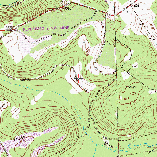 Topographic Map of Caldwell School (historical), PA