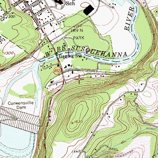 Topographic Map of Rowles, PA