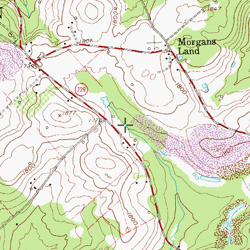 Topographic Map of Johnston School (historical), PA