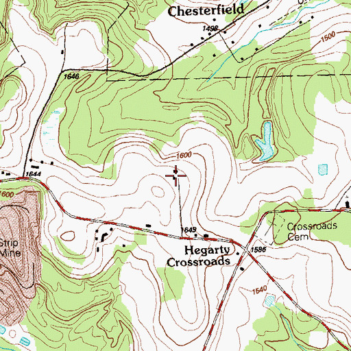 Topographic Map of Ventland Post Office (historical), PA