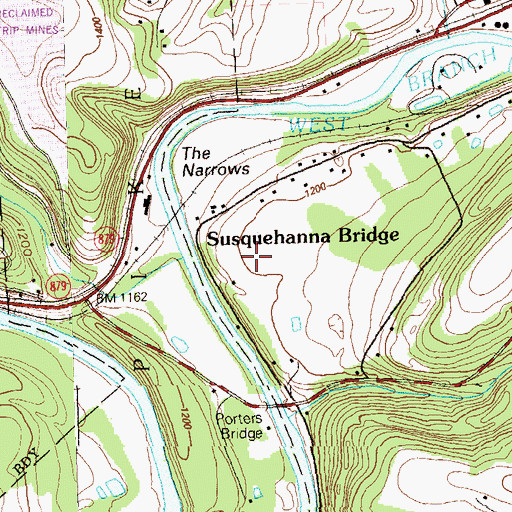 Topographic Map of Develing, PA
