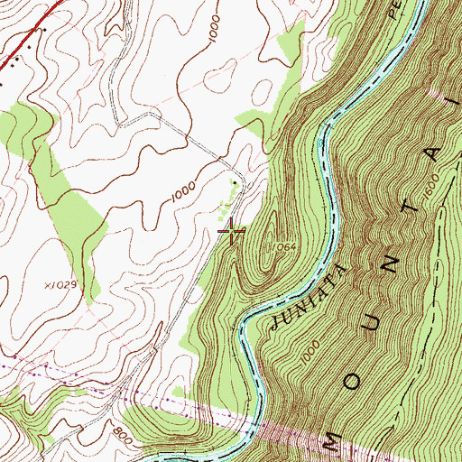 Topographic Map of Goodman, PA