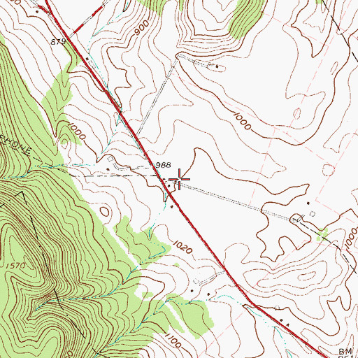 Topographic Map of Oakland School (historical), PA