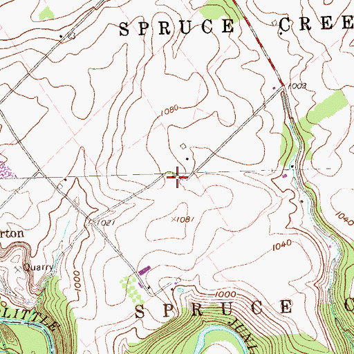 Topographic Map of Eden Hill School (historical), PA